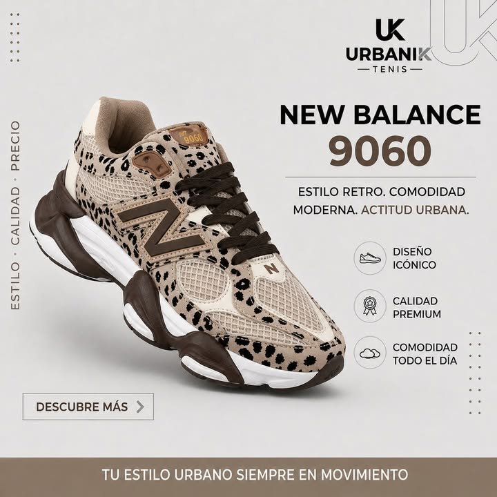 Tenis con estampado animal en una publicación de Urbanik
