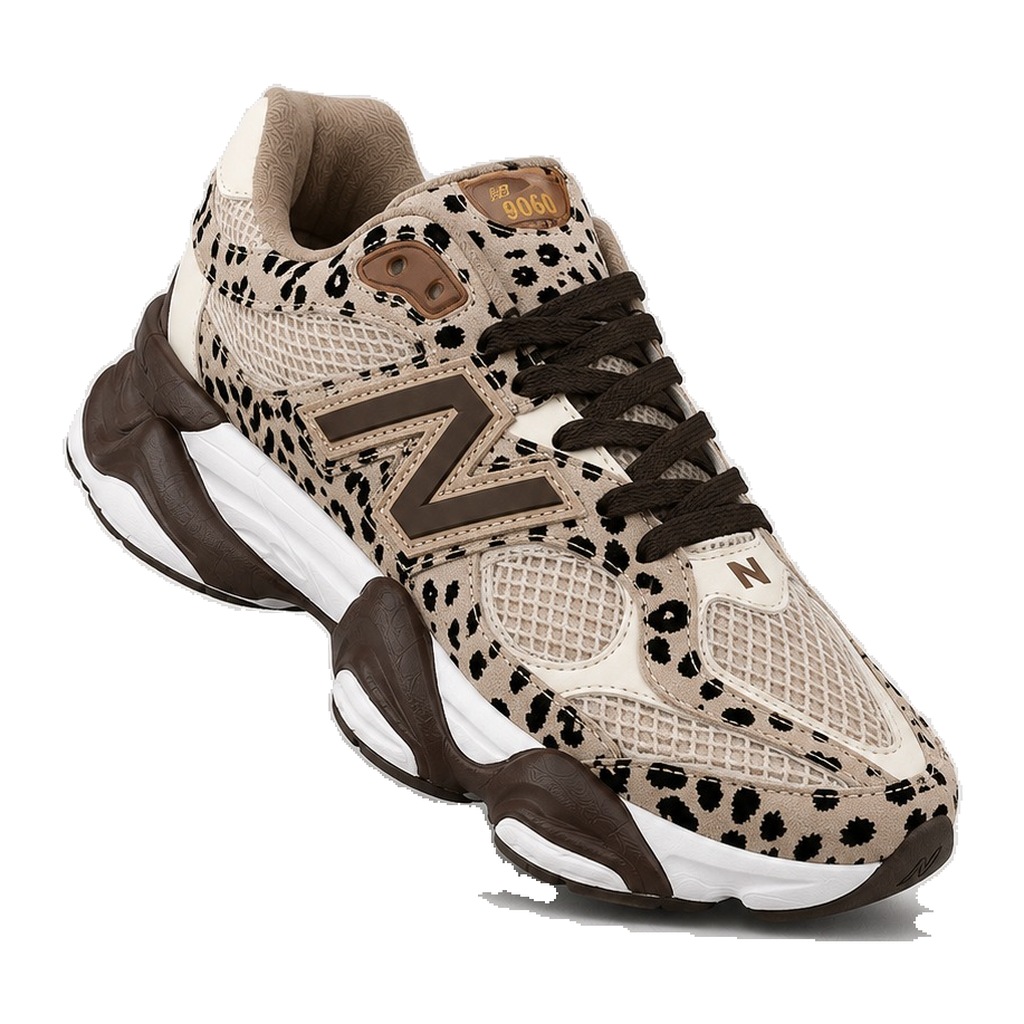 Tenis New Balance 9060 Beige Animal Print